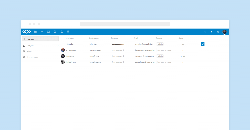 Gestion integrada de cuentas